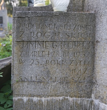Nagrobek Janiny Gałowej na Cmentarzu Rakowickim